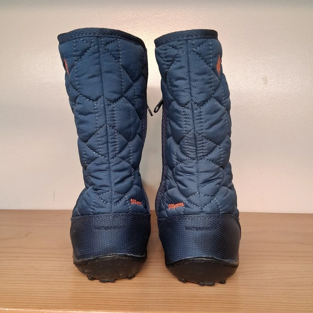 Columbia Winter Waterproof 200 Grams Insulated Boots Size 5 Omni Heat Side Zip‎